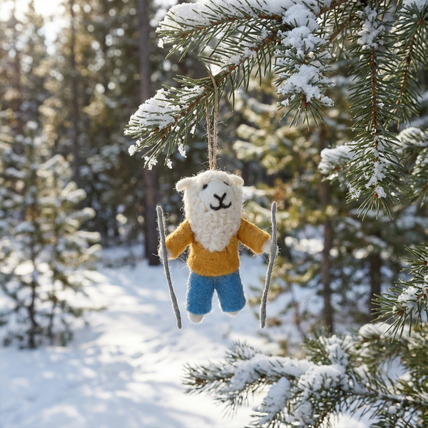 Handmade Felt Rambling Sheep Hanging Decoration