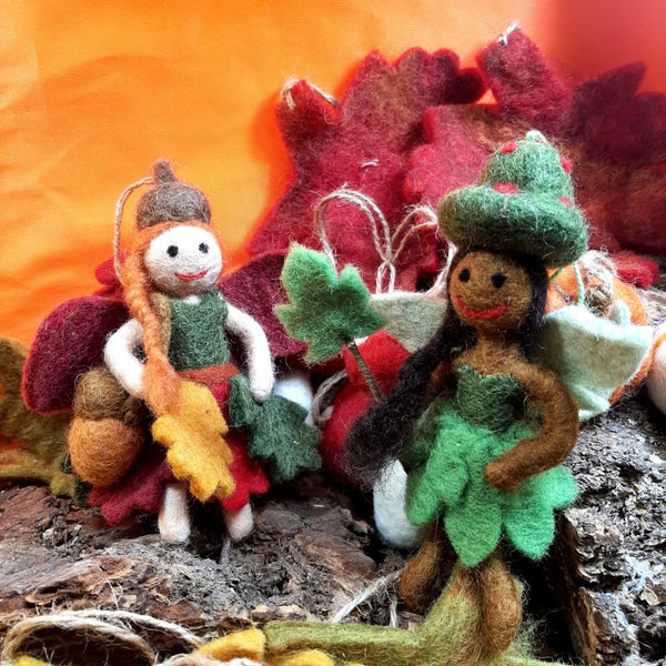 Handmade Felt Sage the Forest Fairy Hanging Decoration