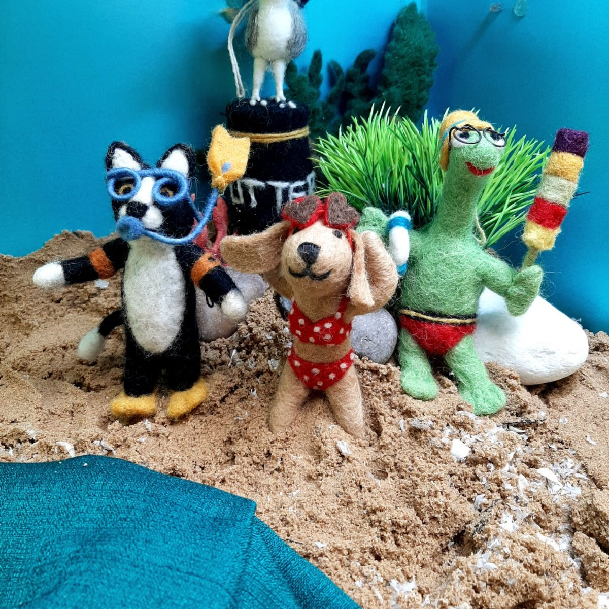 Handmade Felt Hot Dog Bikini Beach Hanging  Decoration