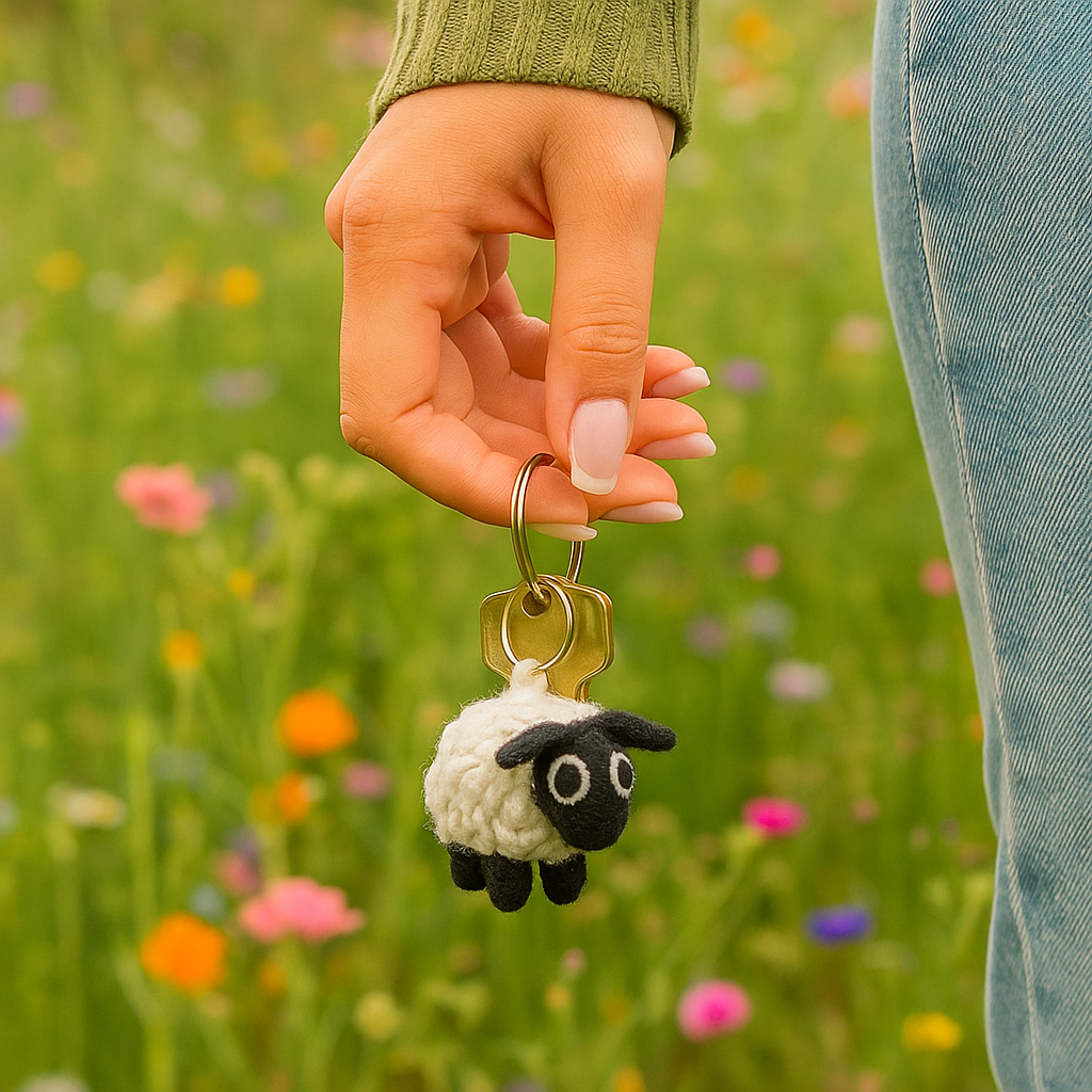 Handmade Felt Lemon Keyring