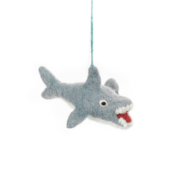 Handmade Felt Sheldon the Shark Hanging Decoration