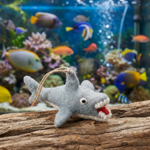 Handmade Felt Sheldon the Shark Hanging Decoration