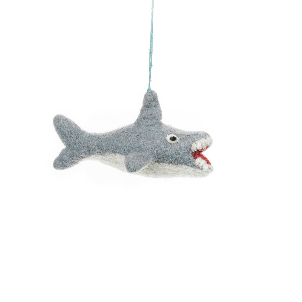 Handmade Felt Sheldon the Shark Hanging Decoration