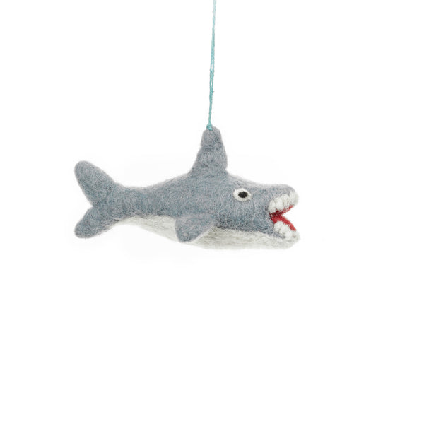 Handmade Felt Sheldon the Shark Hanging Decoration