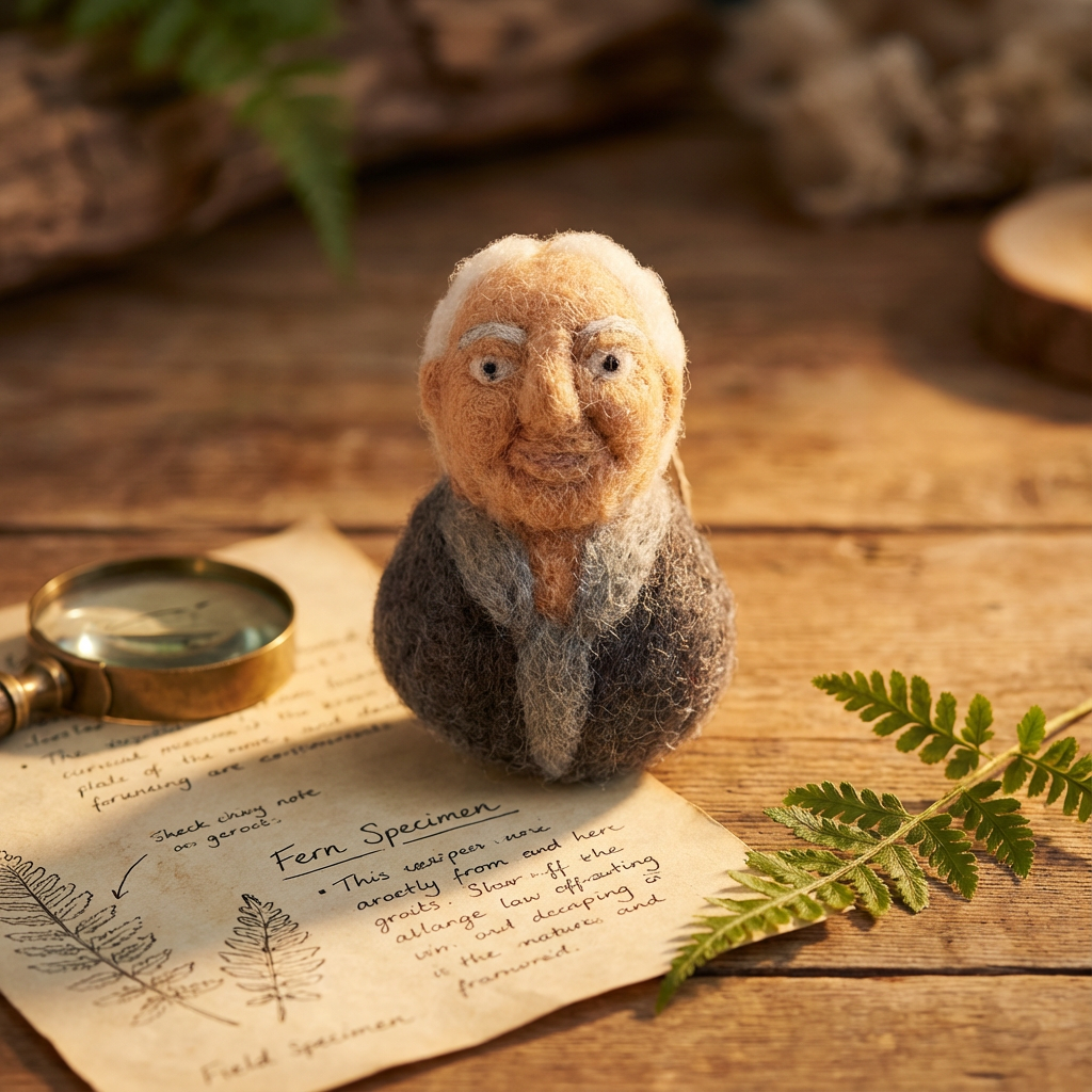 Handmade Felt Sir David Attenborough Hanging Decoration