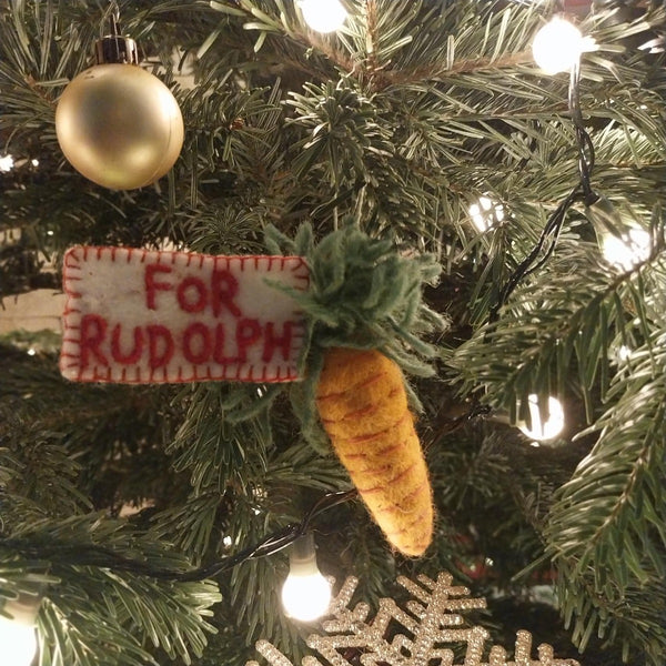 Handmade Felt Snack for Rudolph Hanging Christmas Decoration