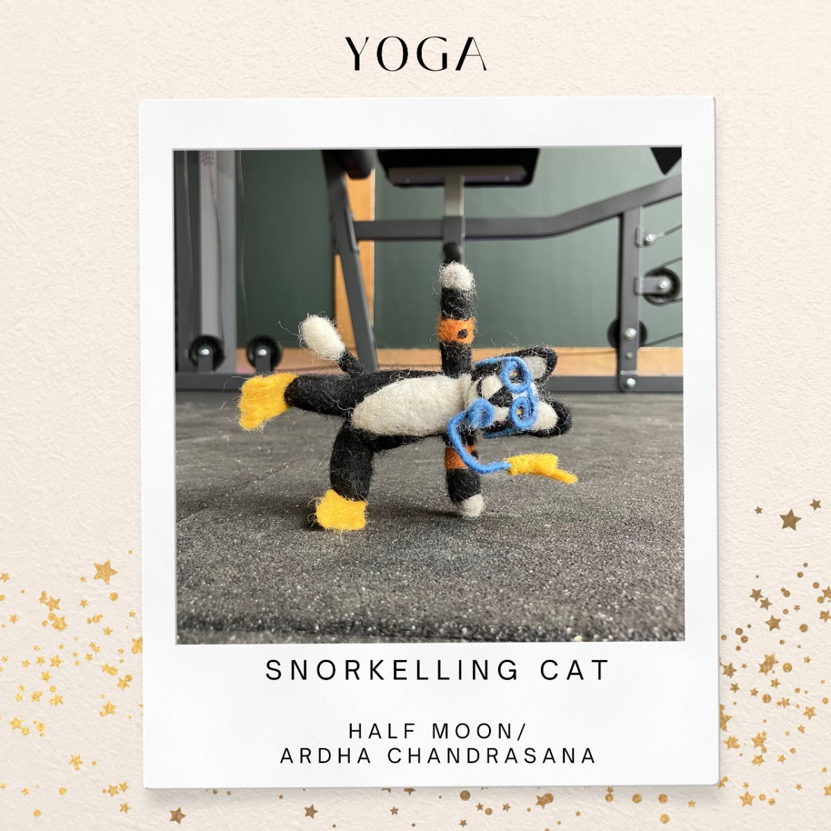 Handmade Felt Snorkelling Cat Hanging Decoration