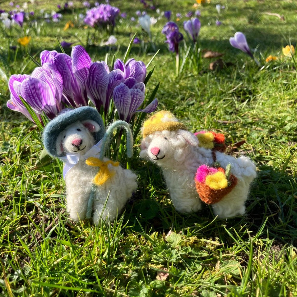 Handmade Felt Sofia the Spring Sheep Easter Hanging Decoration