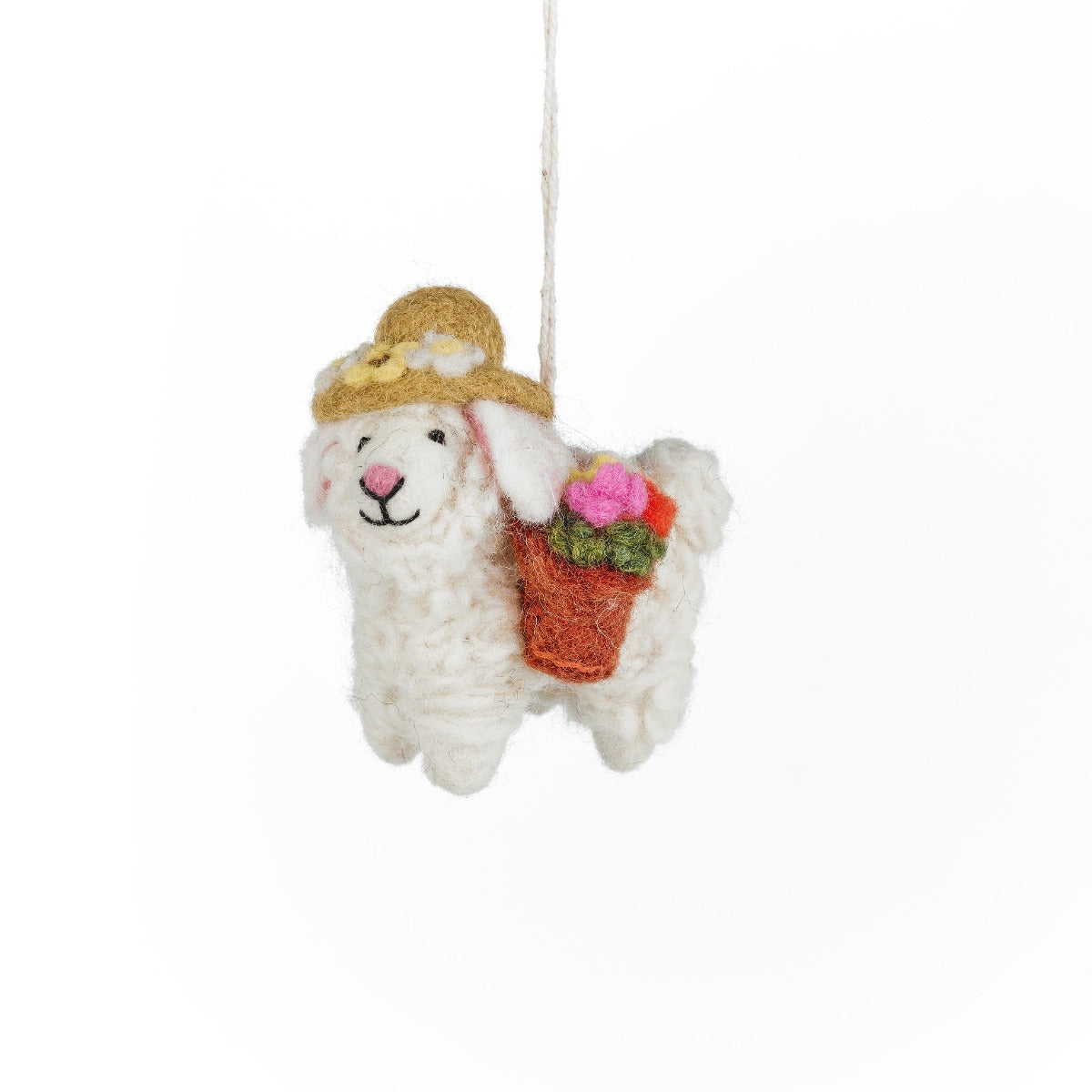 Handmade Felt Sofia the Spring Sheep Easter Hanging Decoration