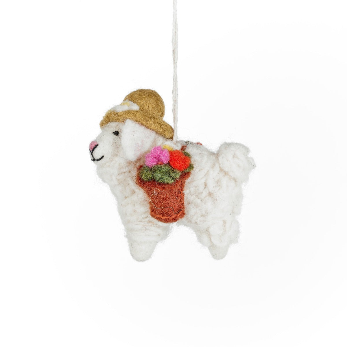 Handmade Felt Sofia the Spring Sheep Easter Hanging Decoration