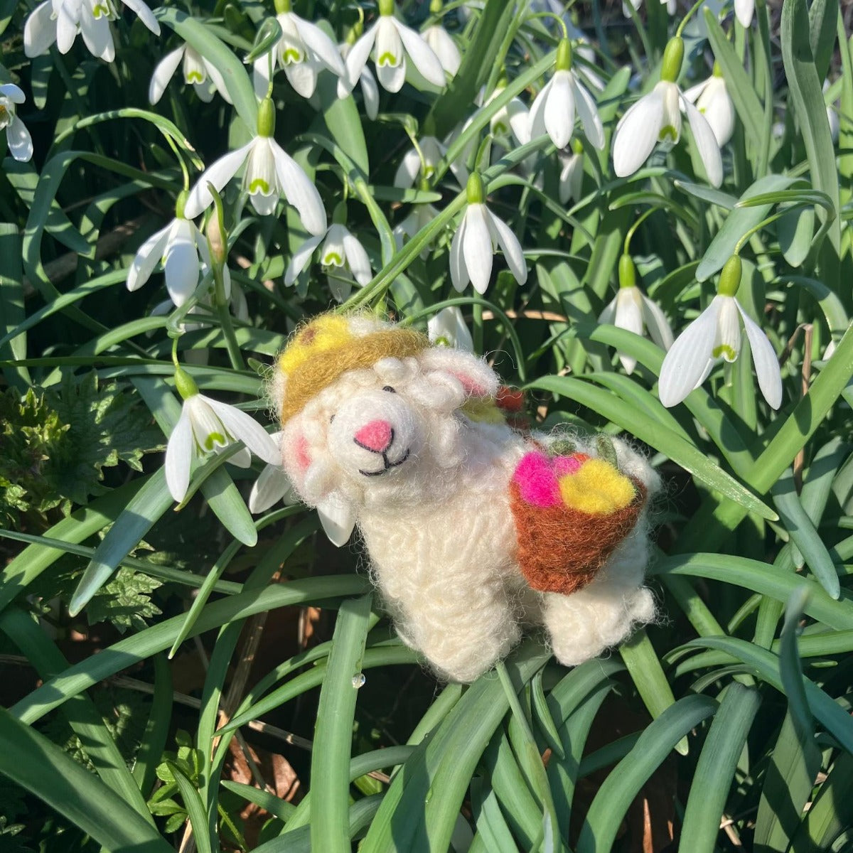 Handmade Felt Sofia the Spring Sheep Easter Hanging Decoration
