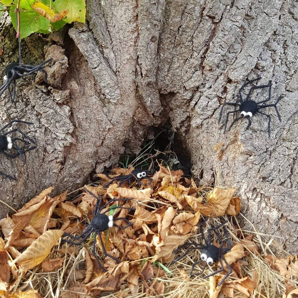 Handmade Felt Hanging Halloween Spider Decoration