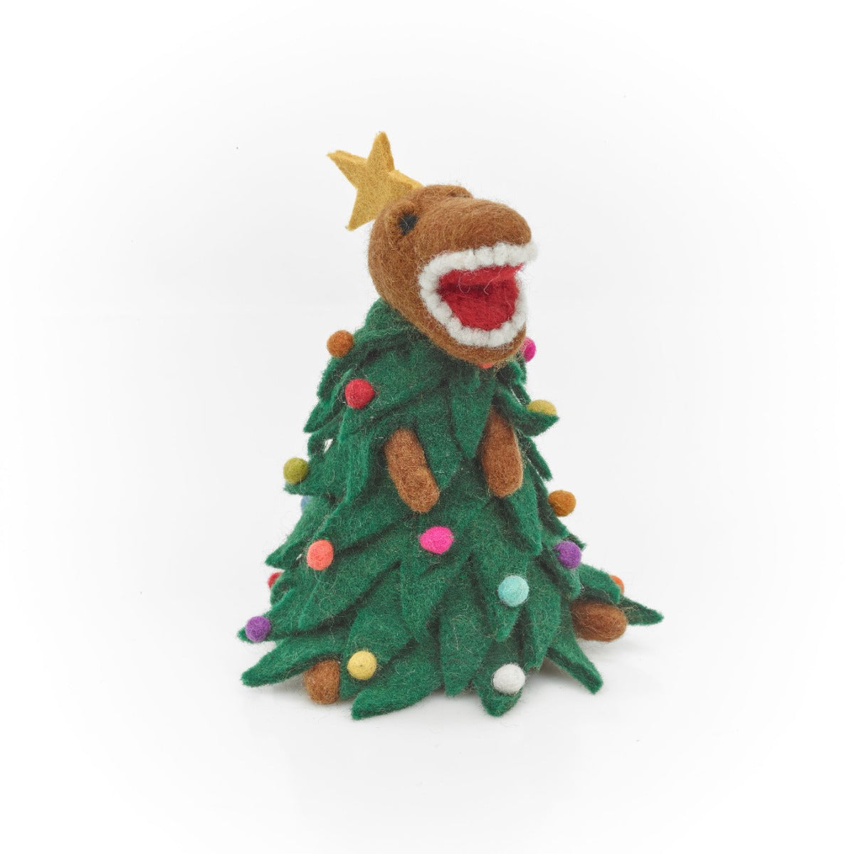 Handmade Felt Tree-Rex Christmas Tree Topper