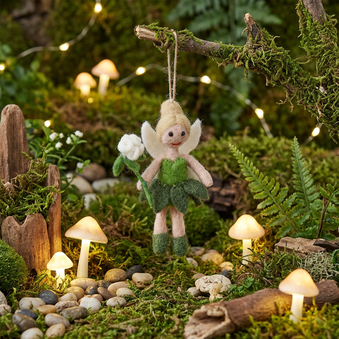 Handmade Felt Trixy the Garden Fairy Hanging Decoration