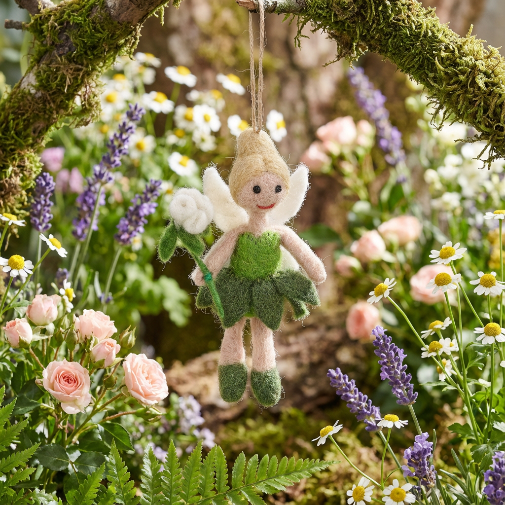 Handmade Felt Trixy the Garden Fairy Hanging Decoration