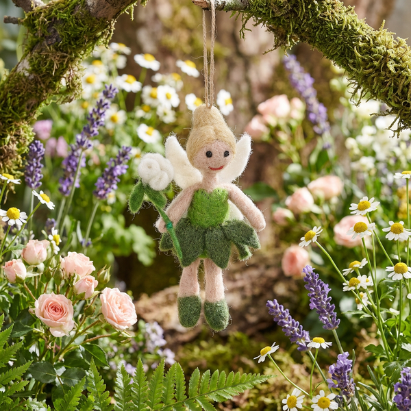 Handmade Felt Trixy the Garden Fairy Hanging Decoration