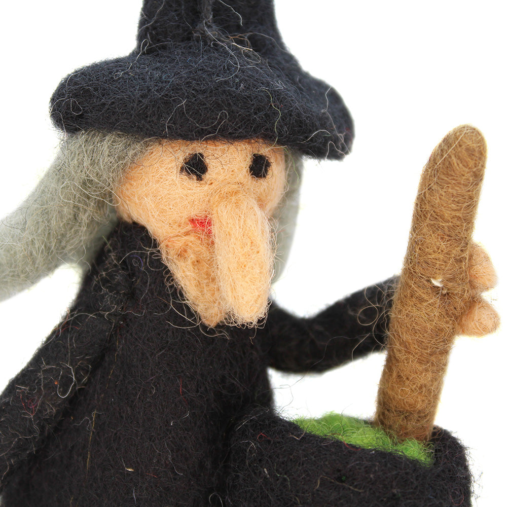 Handmade Wanda the Witch Biodegradable Halloween Decoration