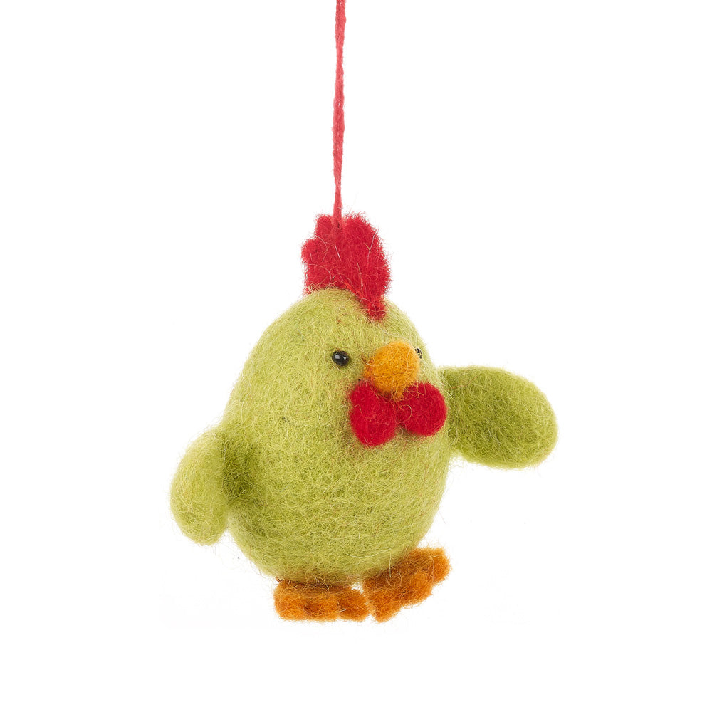 Handmade Felt Chattering Chicks Hanging Easter Decorations - Variety Pack