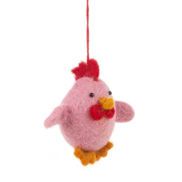 Handmade Felt Chattering Chicks Hanging Easter Decorations - Variety Pack