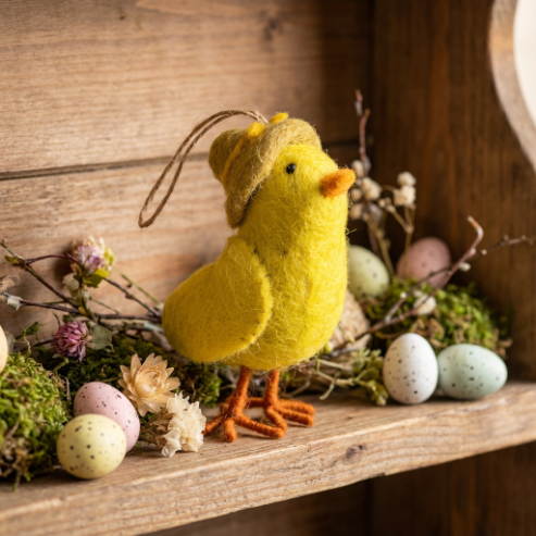 Handmade Needle Felt Chirpy Chicks Hanigng Easter Decoration
