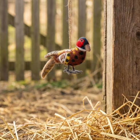 Handmade Pheasant Hanging Fair trade Countryside  Decoration