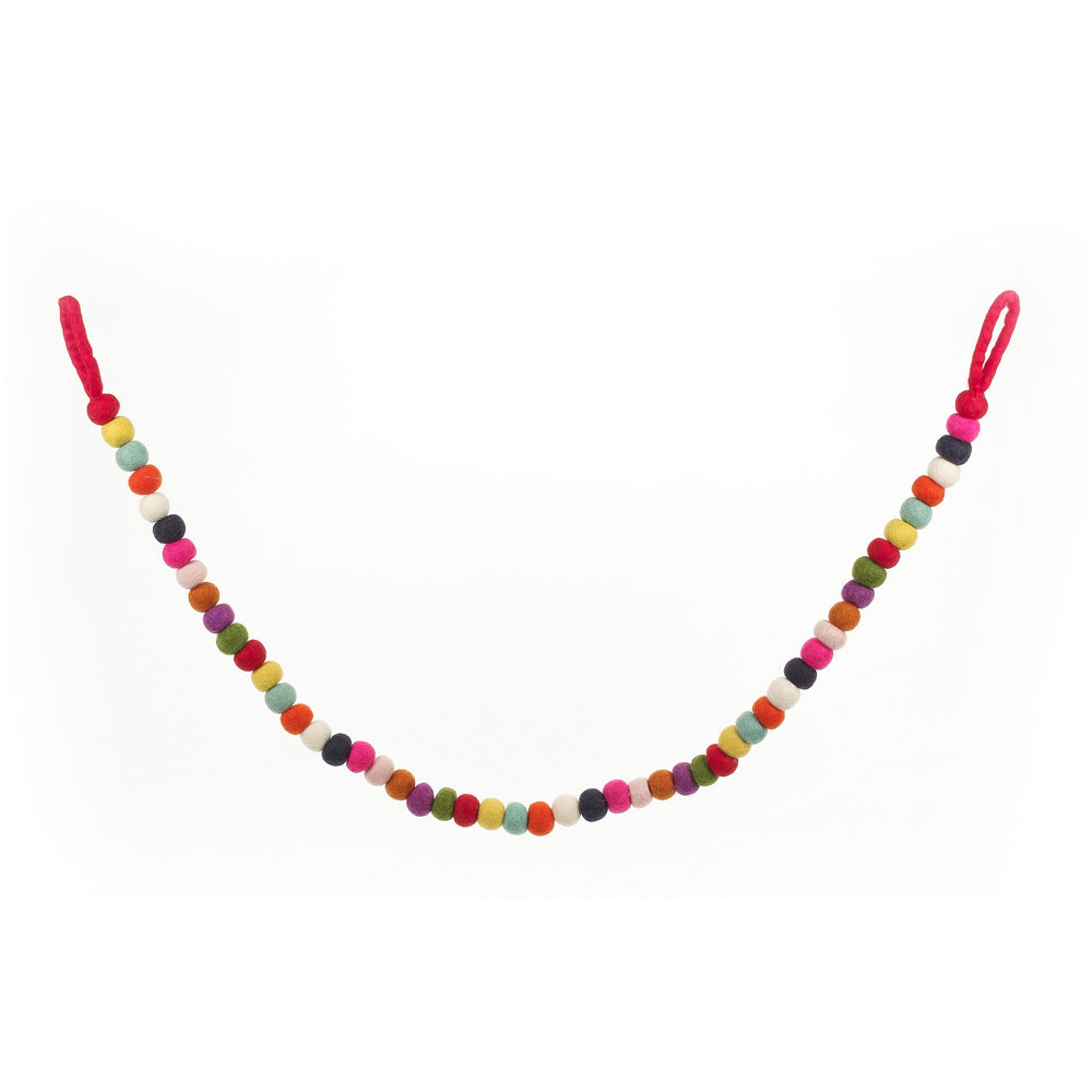Handmade Biodegradable Felt Multi-Coloured Bubble Garland Home Decoration