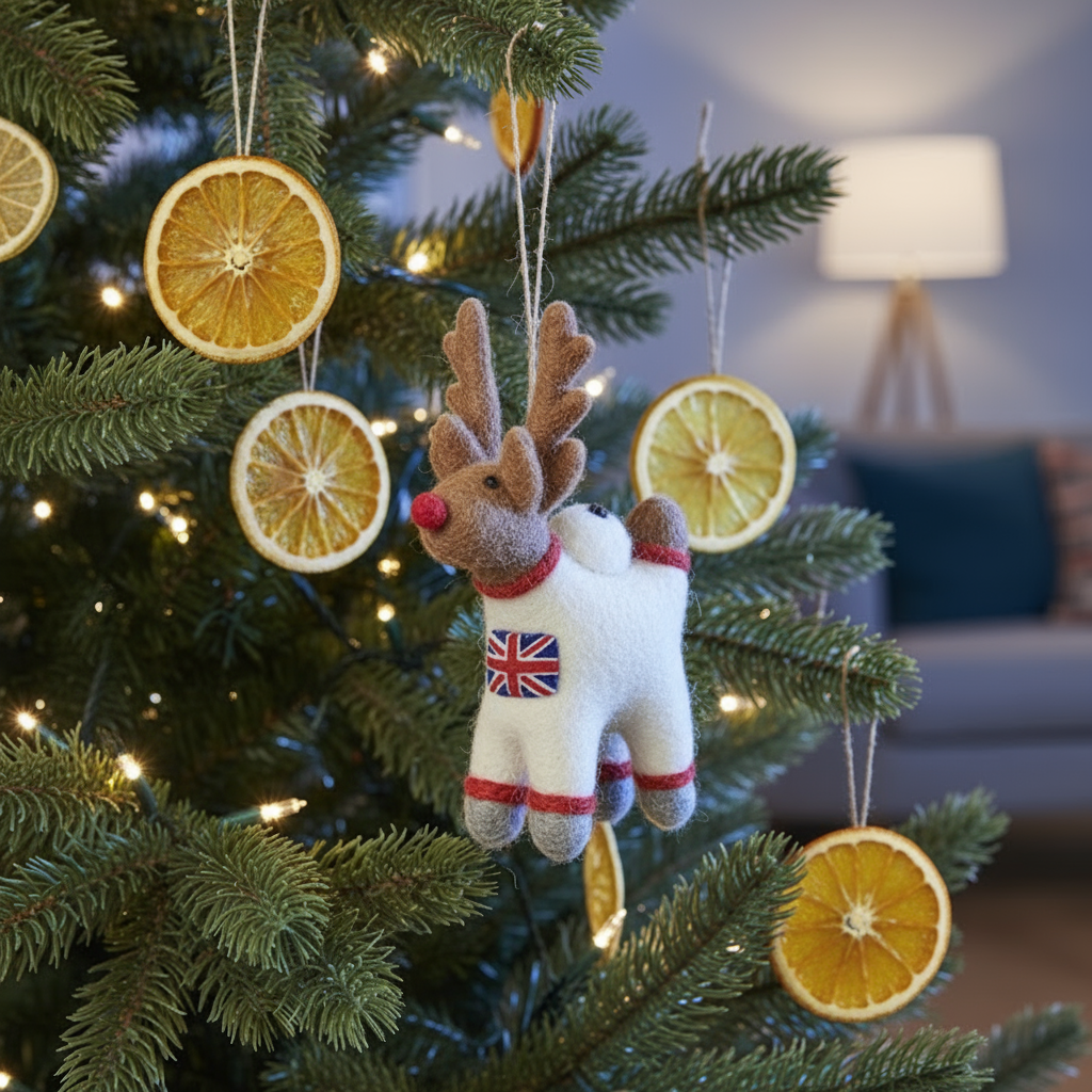 Handmade Felt Reindeer Astronaut Christmas Decoration Astronaut