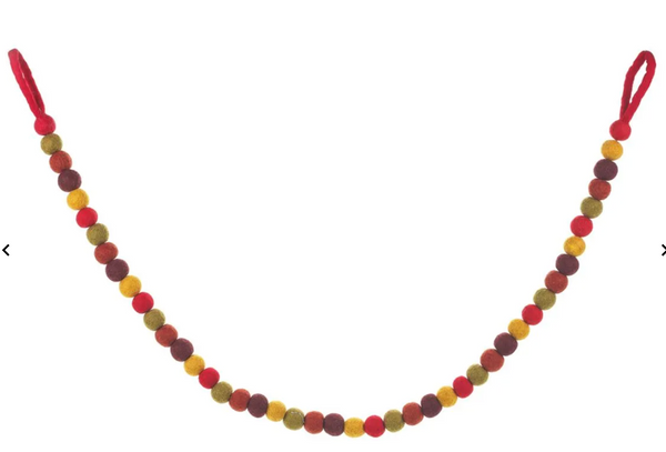 Handmade Biodegradable Felt Autumnal Bubble Garland Home Decoration
