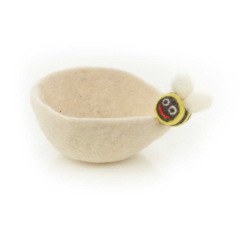 Handmade Felt Garden Bugs Trinket Dish Home Decoration
