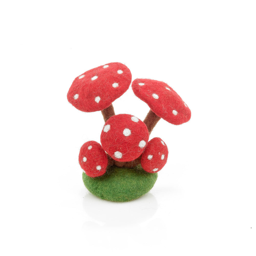 Handmade Felt Woodland Toadstool Stump Autumnal Decoration